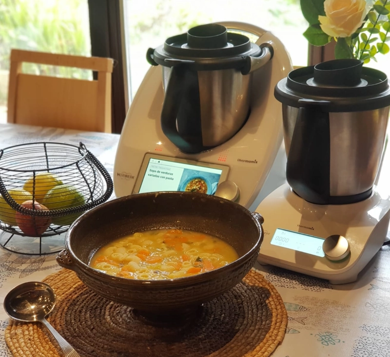 SOPA DE VERDURAS VARIADAS , TM6+THERMOMIX FRIEND