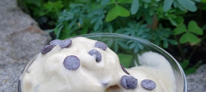 MIS HELADOS CON THERMOMIX: Helado de plátano con pepitas de chocolate