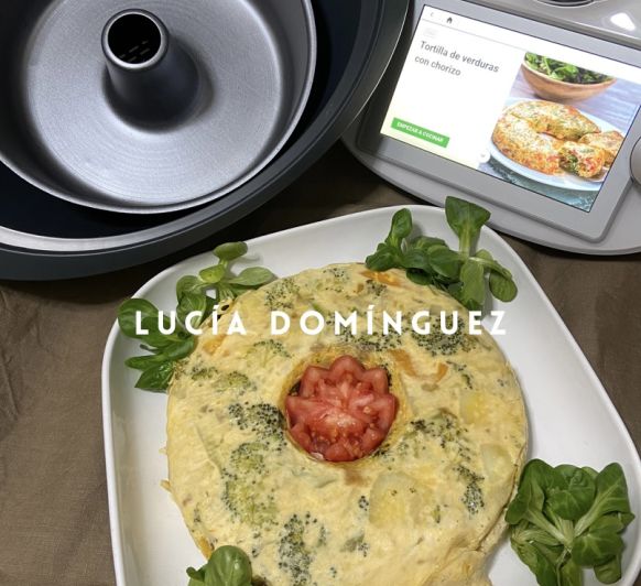 Tortilla de verduras al vapor con Thermomix®